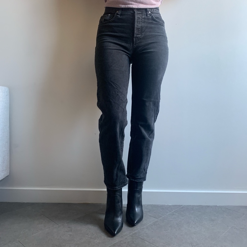 Rag & Bone Black Straight Leg Jeans